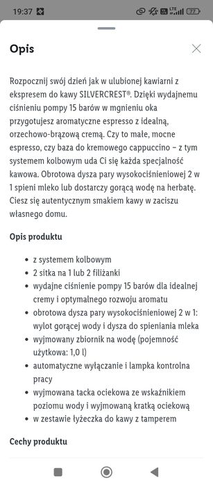 Ekspres do kawy ciśnieniowy