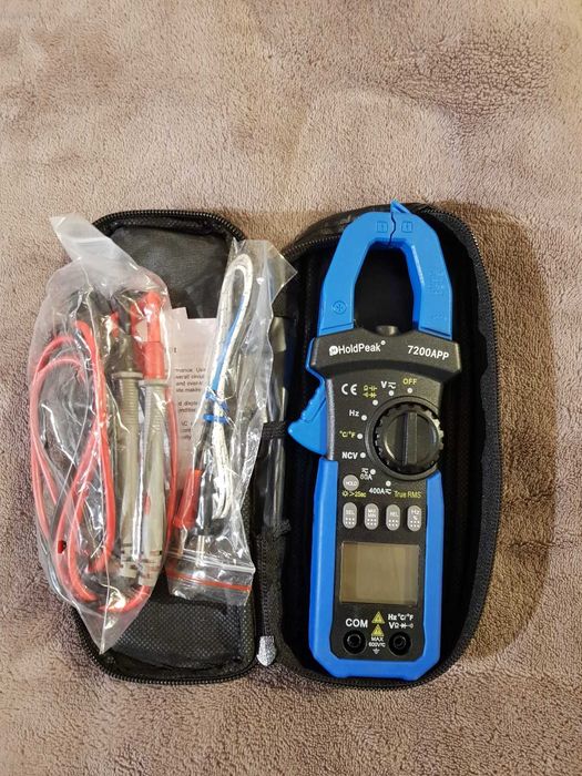 Токовые клещи DC: HP-7200APP Bluetooth. TRMS. 6000 отсчётов. Max-Min.