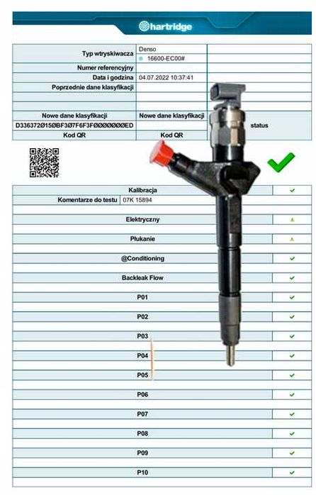 Wtryskiwacz DENSO 166.00ES.60A,  NISSAN