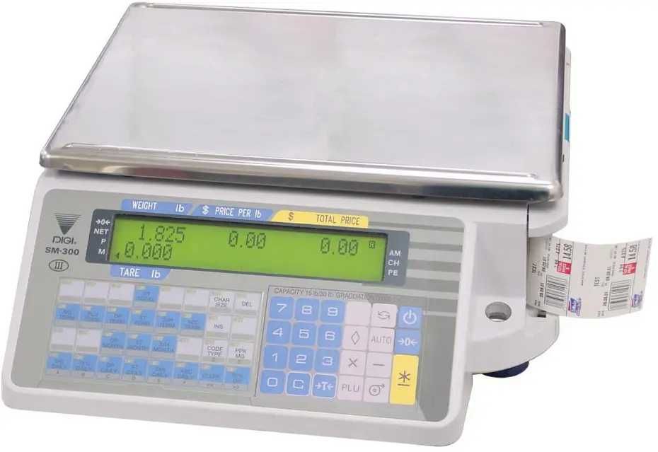 Весы торговые с чекопечатью Digi sm-300