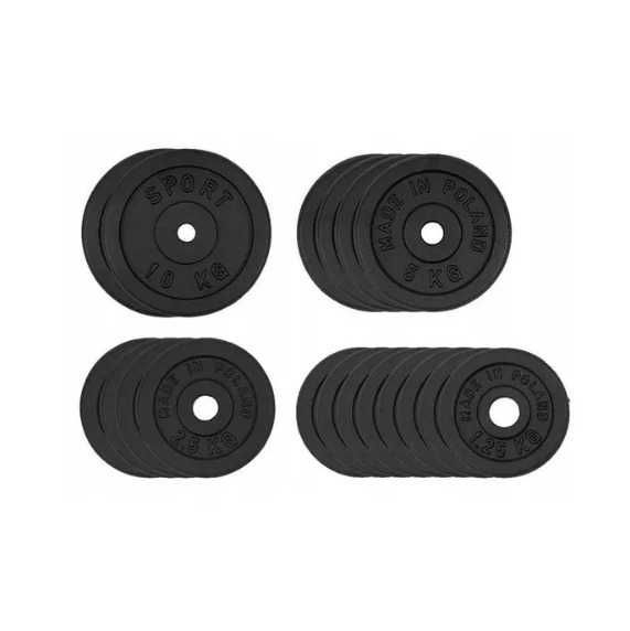 OBCIĄŻENIE ŻELIWNE 60 kg ZESTAW 18 talerzy 28,5mm Ł