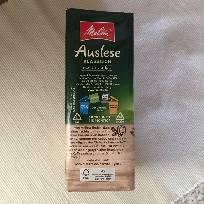 Кофе молотый Melitta Auslese Klassisch 500г (Германия)