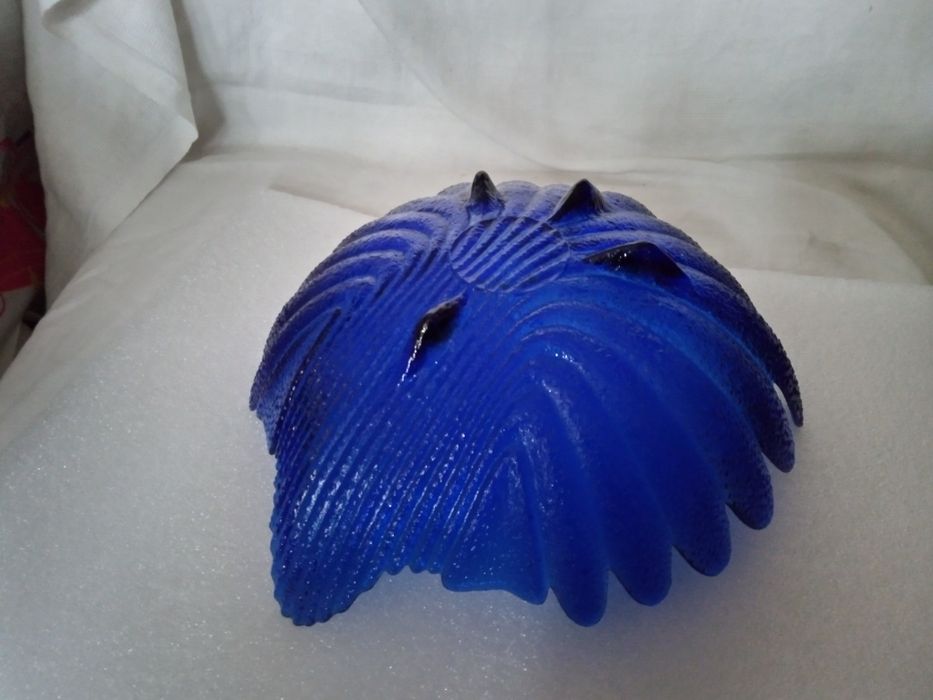 Patera szklana niebieska