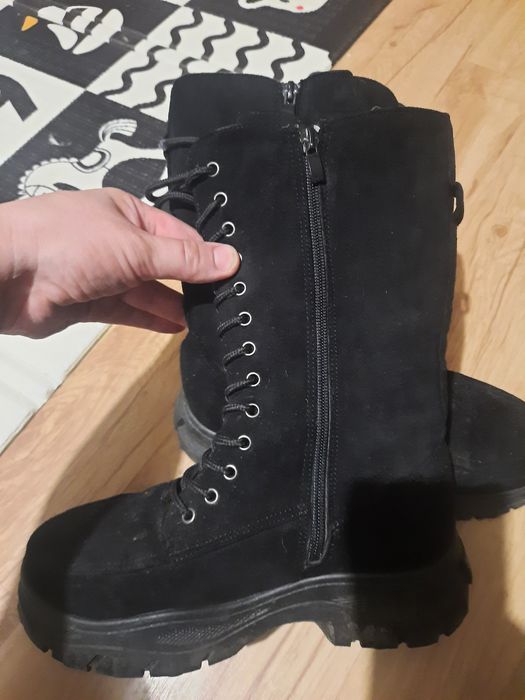 Buty damskie kozaki 37 czarne jesienne