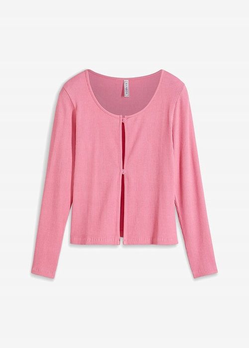 B.P.C różowa narzutka prążkowana 36/38.