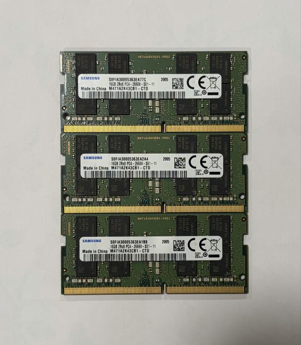 Memória RAM 16GB DDR4 SO-DIMM para Portátil (Samsung / SK hynix / Micron)