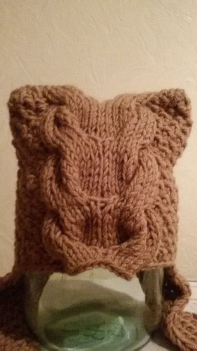 Шапка дизайнерська з вушками