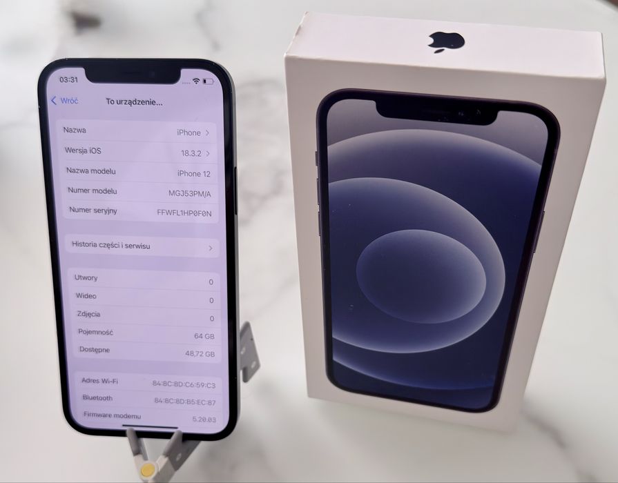 iPhone 12 64gb czarny dobry stan