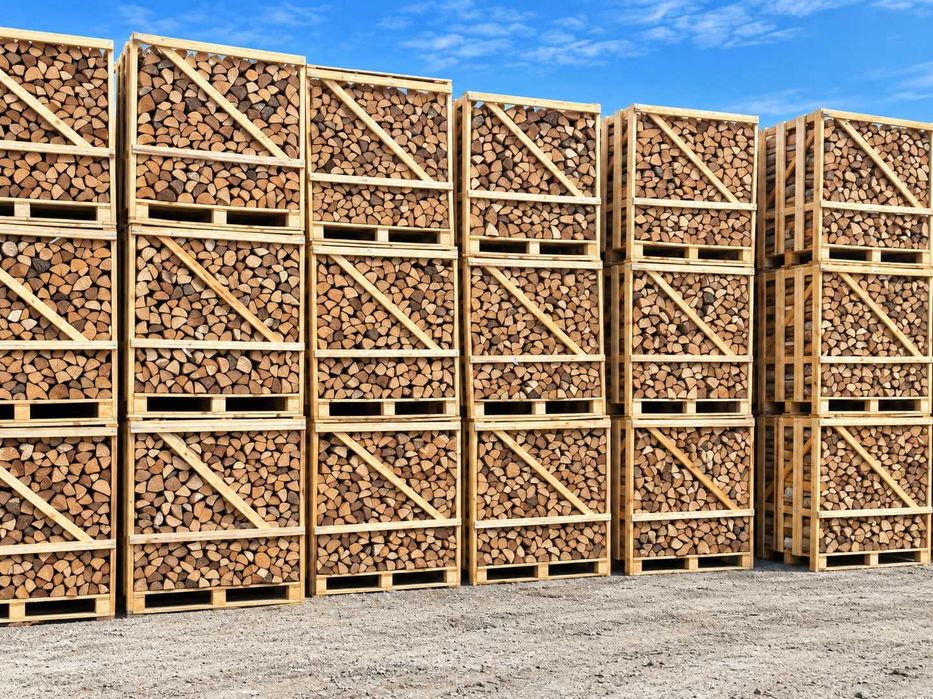 Lenha de alta qualidade, pronta a utilizar para o próximo inverno