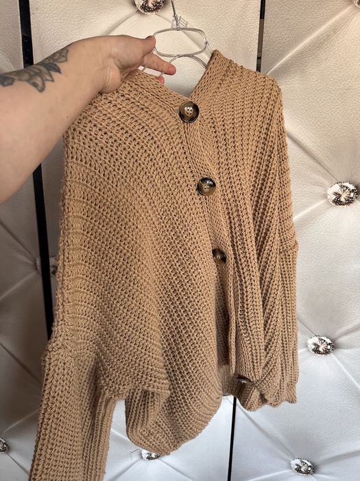 Sweter karmel kardigan