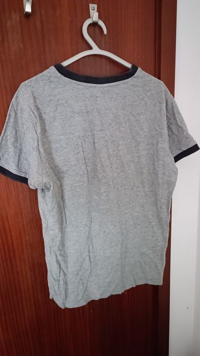 Pólo manga curta cinza H&M