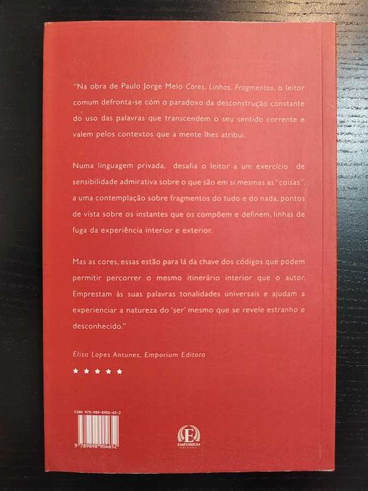 (Env. Incluído) Cores, Linhas, Fragmentos de Paulo Jorge Melo