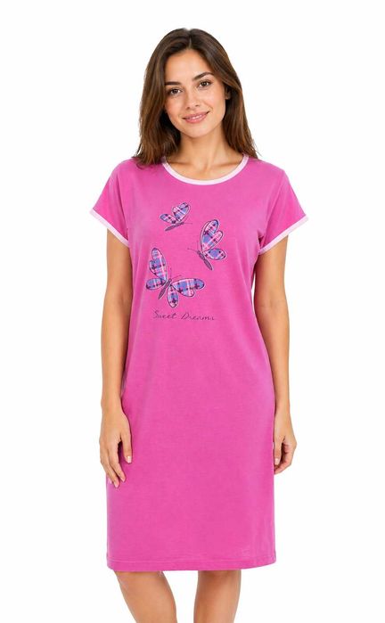 Koszula nocna kimono z sitodrukiem M-XXL