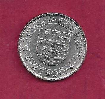 SÃO TOMÉ E Pincipe EX-colonia 20$ Escudos 1971 Soberba