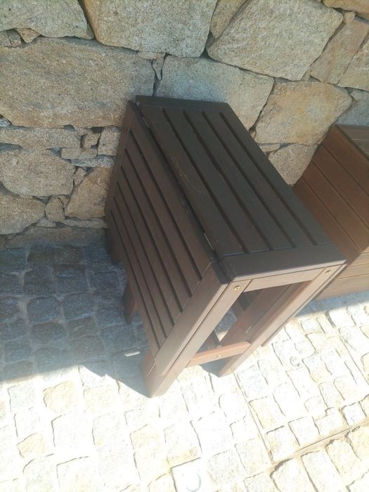 Cadeira madeira Applaro Ikea exterior