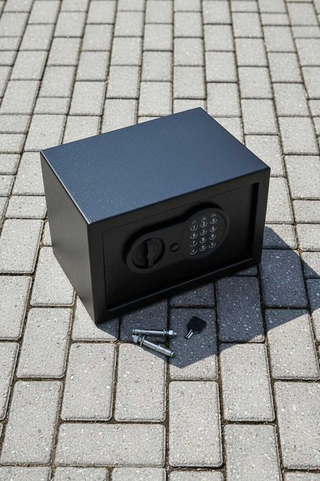 Sejf Bardzo Solidny 6kg Elektroniczny domowy Na Szyfr 2 klucze Kasa Pancerna