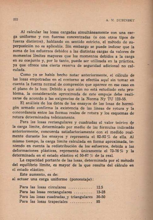 Cálculo de lajes pelo método das linhas de rotura_Dubinsky