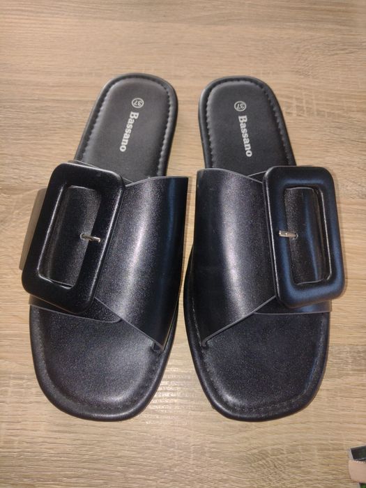 Nowe buty klapki r37 czarne lato