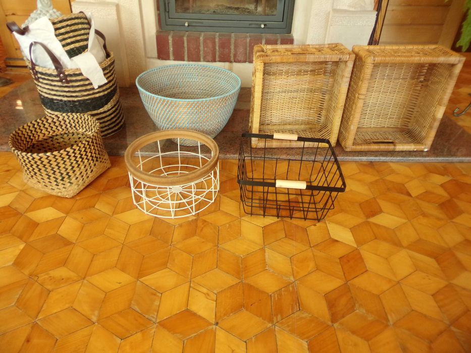 Kosz koszyk trawa morska Ikea Bambus metalowy koszyki Branas Zara Home