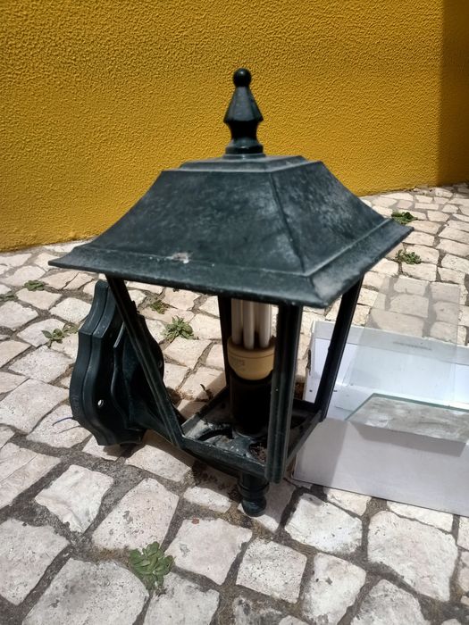 Candeeiros parede exterior em alumínio com lâmpada