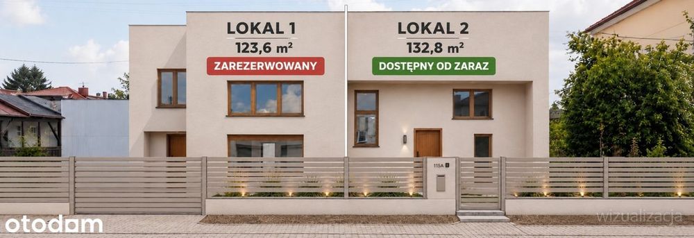 Mieszkanie dwupoziomowe z ogródkiem, centrum Kęt