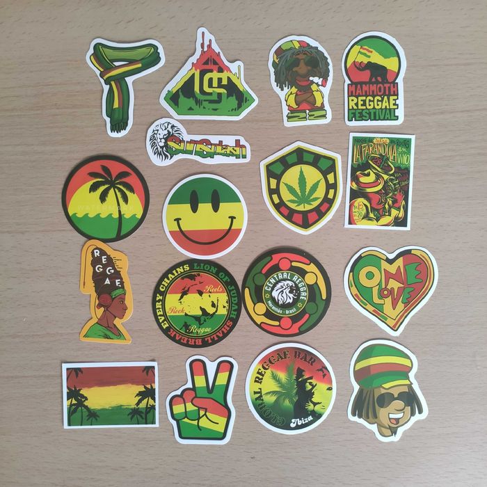 50 Stickers Autocolantes Reggae