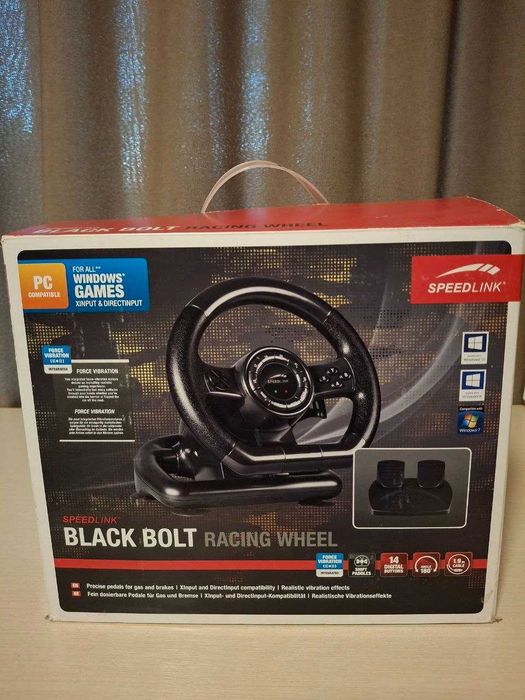 Ігрове кермо Speedlink Black Bolt Racing Wheel для ПК