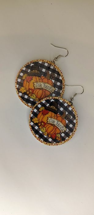 Kolczyki halloween dynia