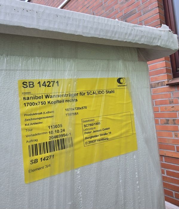 Wanna Stalowa SCALIDO 170X75 z oryginalna obudowa styropianową.