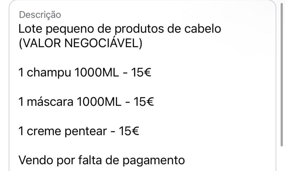 Lote pequeno de cabelo
