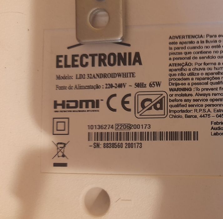 Tv led Android de 32"polegadas