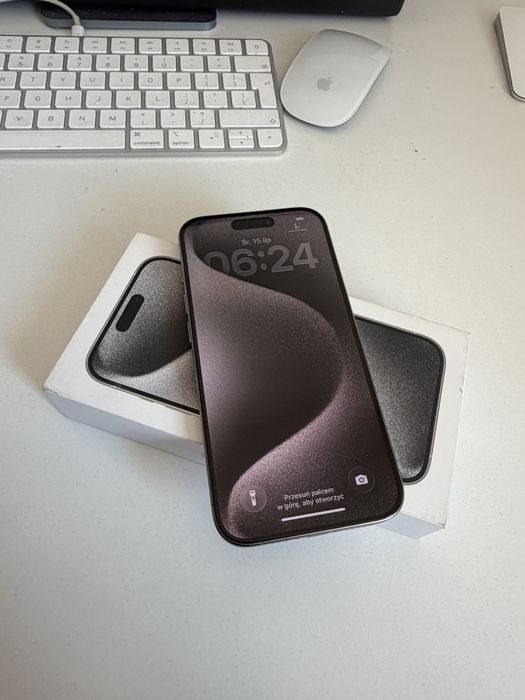 Bateria 100% iPhone 15 Pro 512gb Natural Titanium Stan Idealny