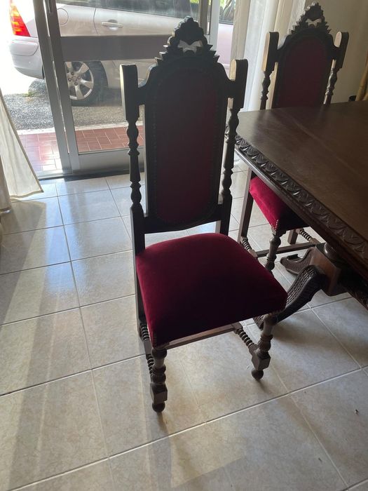 Móvel + mesa + 6 cadeiras sala jantar