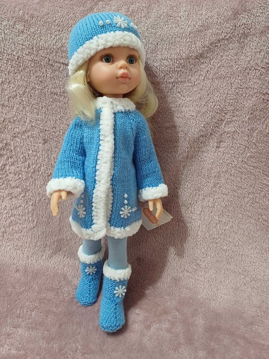 Фирменная Кукла Paola Reina в голубом наряде, красивая блондинка, 32см
