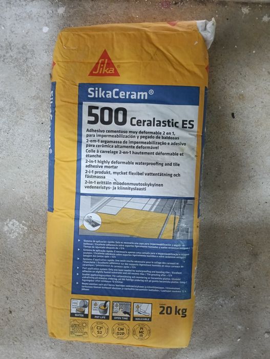 Cola/massa Sika 500 Ceram para azulejos impermeabilizante