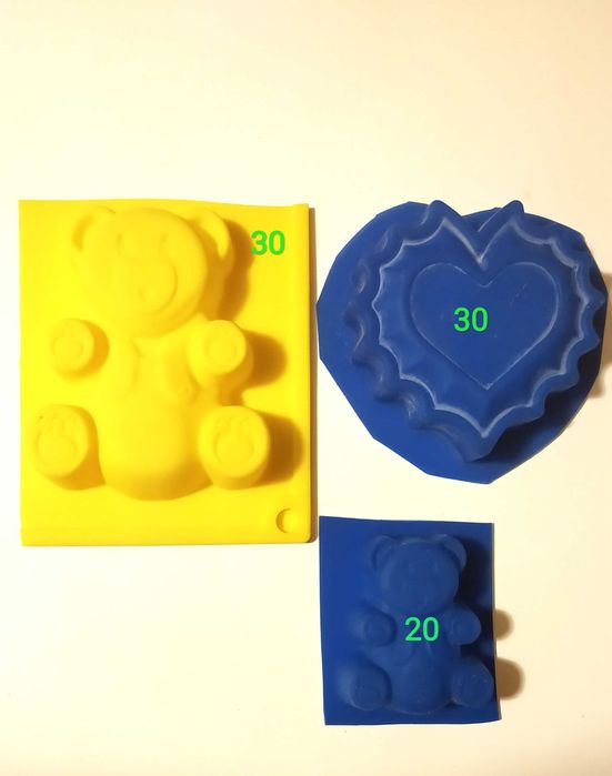 Силиконовые формы для мыла Мишка сердце мини мишка