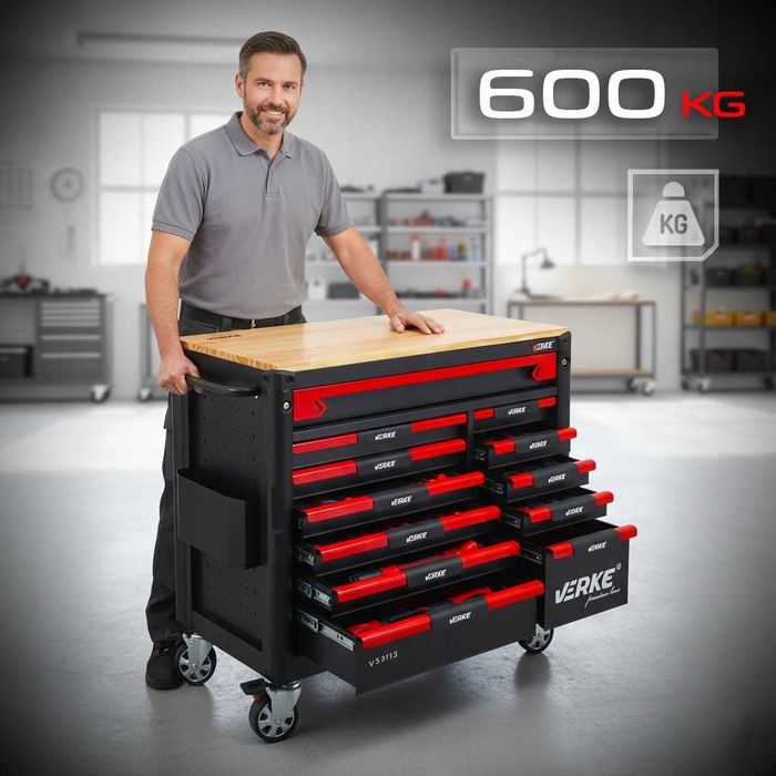 PROFESJONALNA SZAFKA Warsztatowa Wózek Narzędziowy 12 Szuflad XXL