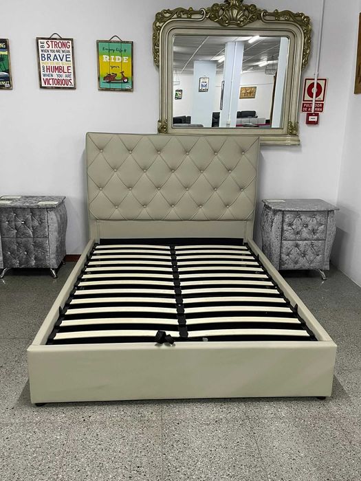 Cama + arrumação + cabeceira 150x200cm Novo Paga na a to entrega Envio rapido