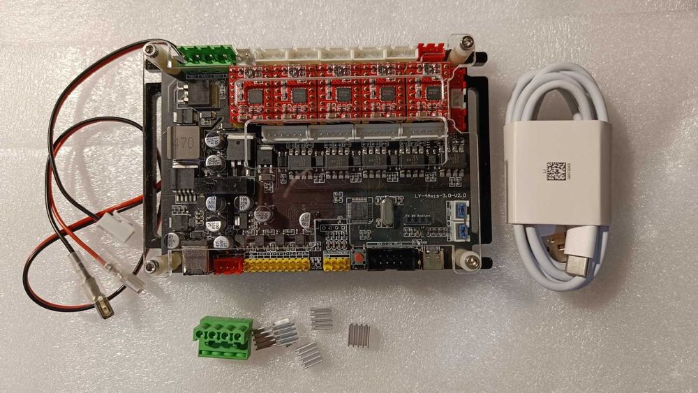 GRBL плата управления 32-битная 4-осевая чпу станком Драйвер А4988