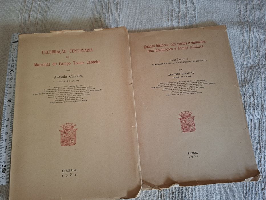 Dois livros de António Cabreira - Conde de Lagos