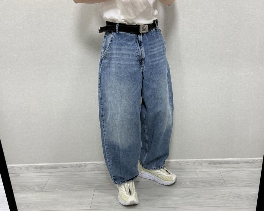 Джинси Bershka skater fit сині широкі baggy джинсы широкие реп