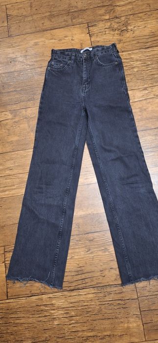 Spodnie jeans czarne pullbear