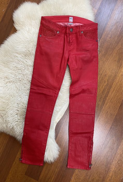 Джинсы replay красные