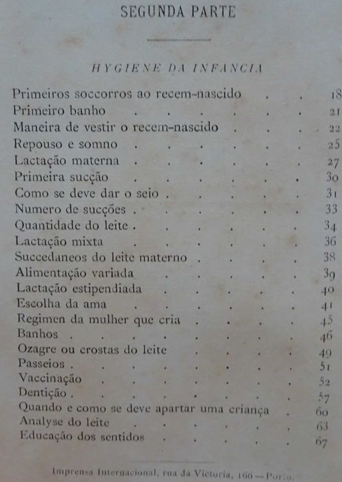 Manual de Infância - Conselhos Às Mães - 1º Edição 1881