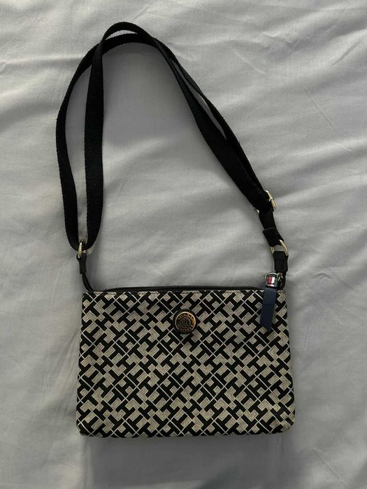 Mala a tiracolo azul - Tommy Hilfiger Jacquard