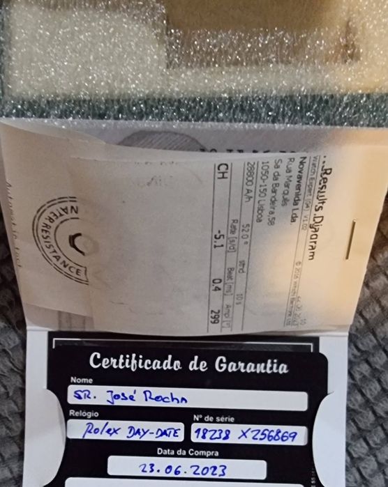 Rolex day date certificado