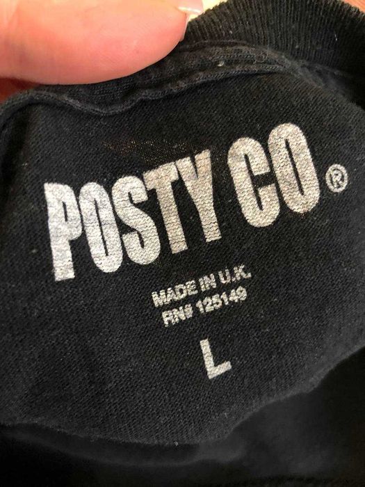 Футболка Posty Co черная мужская размер L принт б/у