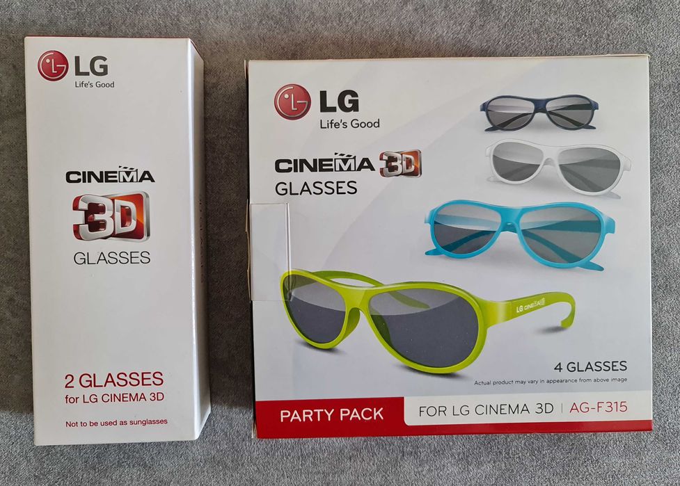 7 pares de óculos 3D LG + 2 pares de óculos Dual Play LG (Tudo novo)