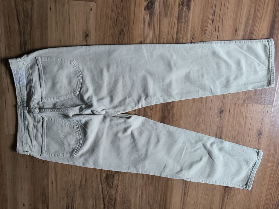 Wrangler Jeans spodnie męskie beż szerokie proste 35/32