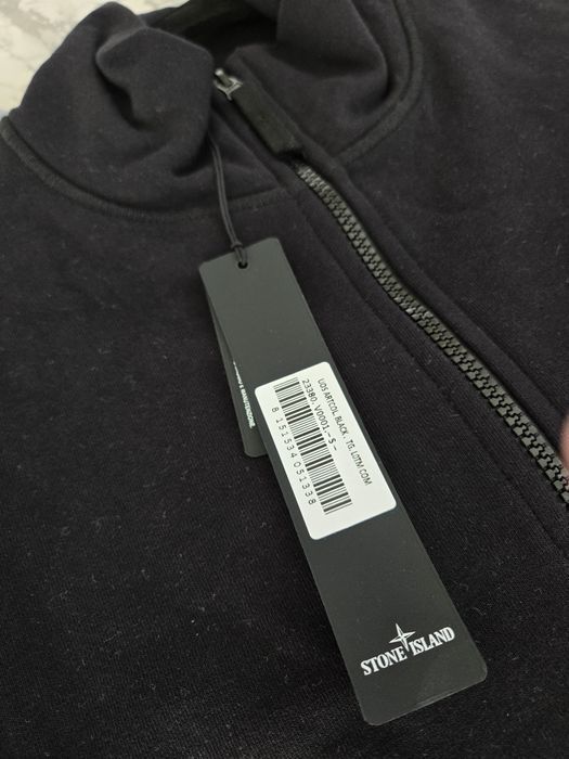 Розпродаж мужская  Чоловіча кофта на замку  zip зіпка Stone Island  чорна